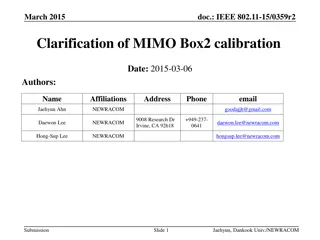 IEEE 802.11 MIMO Calibration Analysis