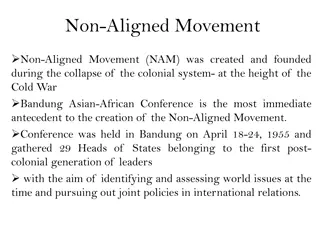 Creation and Principles of Non-Aligned Movement