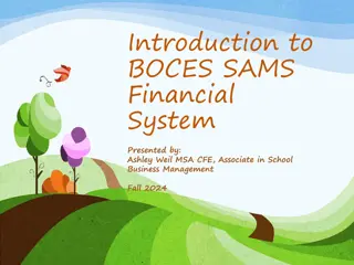 BOCES SAMS Financial System Training Overview