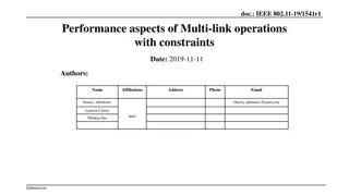 Performance Aspects of Multi-Link Operations with Constraints