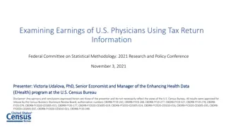 Insights into U.S. Physician Earnings using Tax Return Data