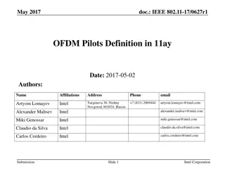 IEEE 802.11-17/0627r1 OFDM Pilots Definition in 11ay