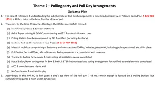 Effective Guidance for Polling Party and Poll Day Arrangements