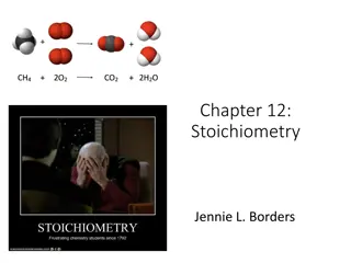 Chemical Equations and Stoichiometry Concepts