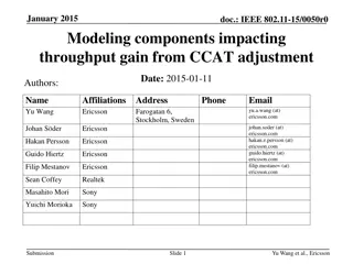 Modeling Components Impacting Throughput Gain from CCAT Adjustment