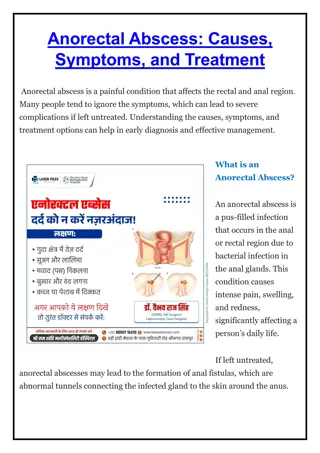 Anorectal Abscess - Dr. Vaibahv Raj Singh