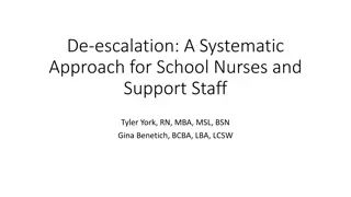 Systematic Approach for De-escalation in Schools