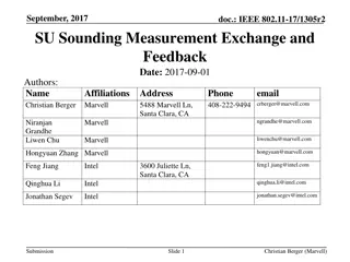 September 2017 SU Sounding Measurement Exchange - Insights and Guidelines