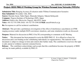Ranging Accuracy Evaluation in UWB Networks