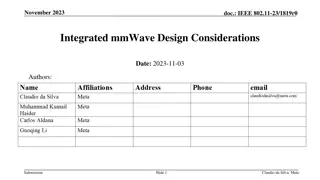 Integrated mmWave Design Considerations for IEEE 802.11-23