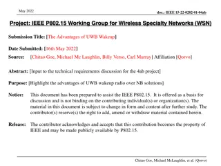 Advantages of UWB Wakeup Radio for Wireless Specialty Networks