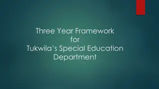Tukwila Special Education Department Three-Year Framework