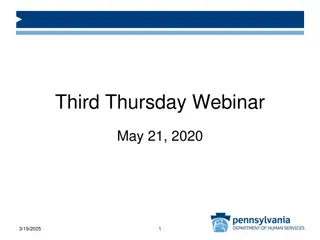 Updates and Priorities in OLTL Webinar - May 21, 2020