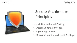 Secure Architecture Principles - Isolation, Least Privilege, and Access Control Concepts