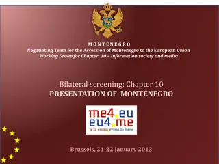 Montenegro Negotiating Team Chapter 10 Information Society Media