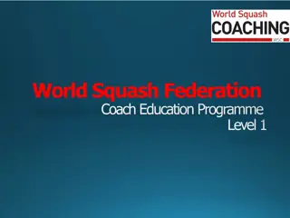 Coach Education Programme Level 1 by World Squash Federation