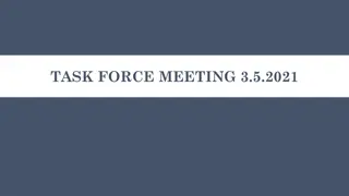 Task Force Meeting and Recommendations for Policy and Training Improvements