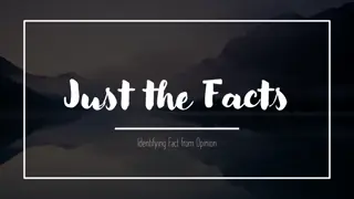 The Difference Between Facts and Opinions