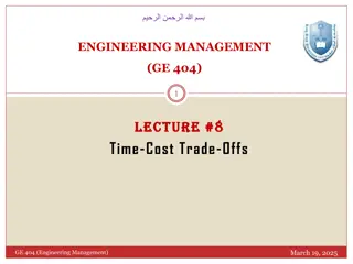 Project Time-Cost Trade-Offs and Strategies