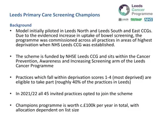 Leeds Primary Care Screening Champions - Increasing Cancer Screening Uptake