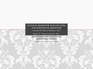 Emotional Behavior with Clinical Behavior Analysis (CBA)
