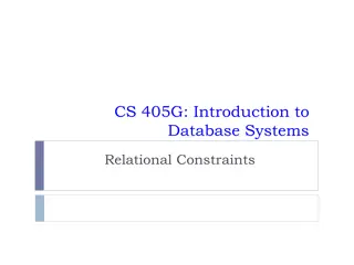 Relational Constraints in Database Systems
