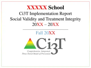 School Ci3T Implementation Report: Social Validity and Treatment Integrity