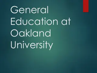 Oakland University General Education Structure and Requirements