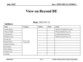 Insights into IEEE 802.11-22/965r1 Beyond BE for Future WLAN Standard
