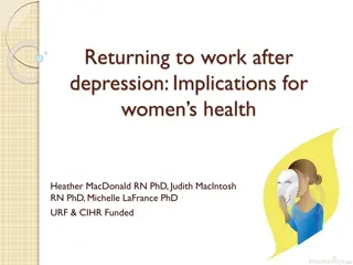 Women's Workplace Re-entry After Depression: Implications for Health