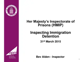 Role of Her Majesty's Inspectorate of Prisons and UK's NPM