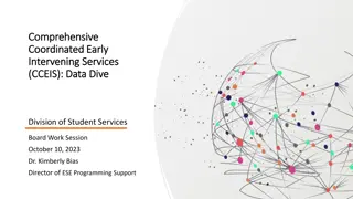 Early Intervening Services Data Analysis for Student Services Board