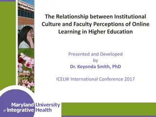 Exploring the Connection Between Institutional Culture and Faculty Perceptions of Online Learning