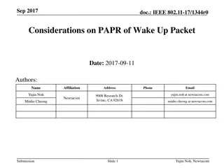 Optimizing PAPR for Wake-Up Packet in IEEE 802.11-17/1344r0