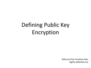 Public Key Encryption and Key Distribution
