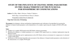 Influence of Channel Model Parameters on PCM Signal Characteristics for Ionospheric HF Communications