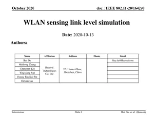 IEEE 802.11-20 WLAN Sensing Link Level Simulation Overview