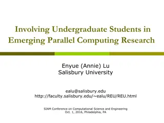Involving Undergraduate Students in Emerging Parallel Computing Research