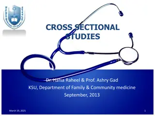 Cross-Sectional Studies: Objectives, Design, and Implementation