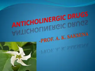 Pharmacological Actions of Anticholinergic Drugs: Classification and Effects