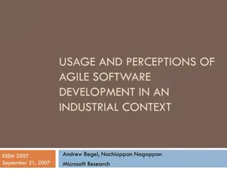 Agile Software Development in Industrial Context: Usage and Perceptions