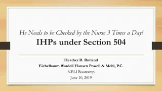 Individual Health Plans (IHPs) and Section 504 Eligibility