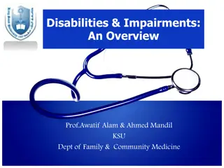 Disabilities and Impairments: Overview and Definitions