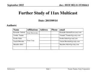 Further Study of 11ax Multicast in IEEE 802.11-15/1044r4 Document