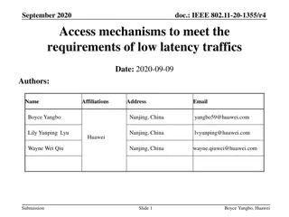 Meeting Low Latency Traffic Requirements in IEEE 802.11-20-1355/r4