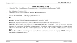 Innovative Optical Camera Communication Applications for Internet of Vehicles