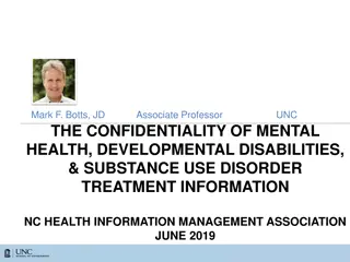 Confidentiality Laws in Mental Health and Substance Use Treatment