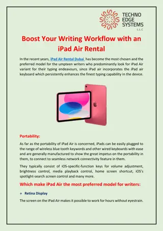 Boost Your Writing Workflow with an iPad Air Rental