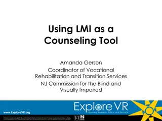 Utilizing Labor Market Information for Counseling - NJCBVI Project Review