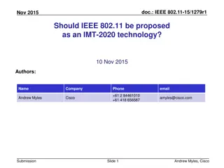 IEEE 802.11-15/1279r1 Nov.2015 Submission on IMT-2020 Integration